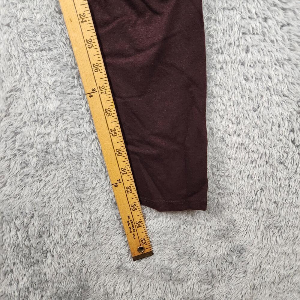 Vintage 90s Leggings Womens Small Tall Brown High Rise Stretch Ankle USA Retro - Picture 7 of 13